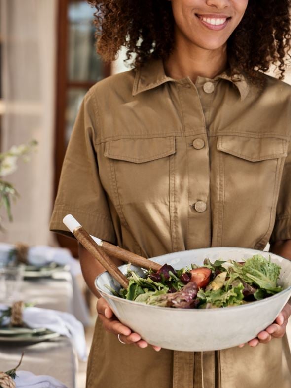 Salladsbestick brun - 2