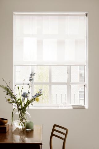 Tea transparent rullgardin offwhite