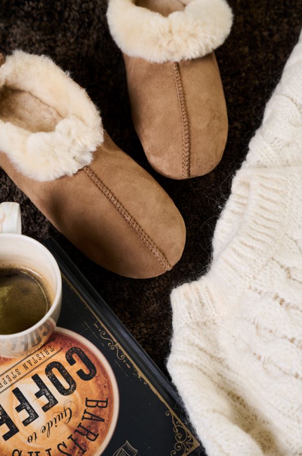 Fårskinnstofflor natur - 3