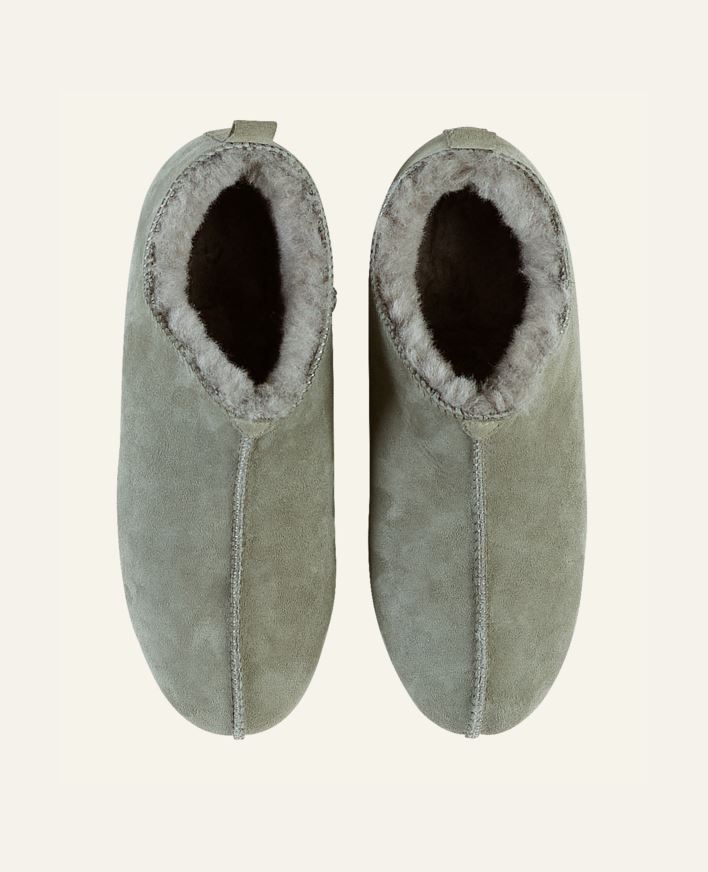 Fårskinnstofflor olivgrön - 39 olivgrön - 1