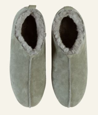 Woolen tofflor olivgrön