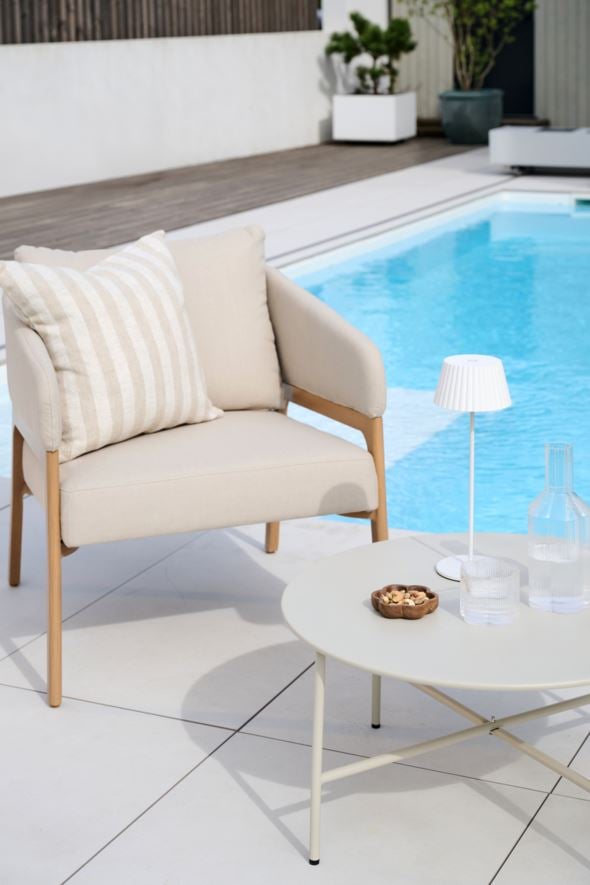 Trädgårdsbord beige - 2