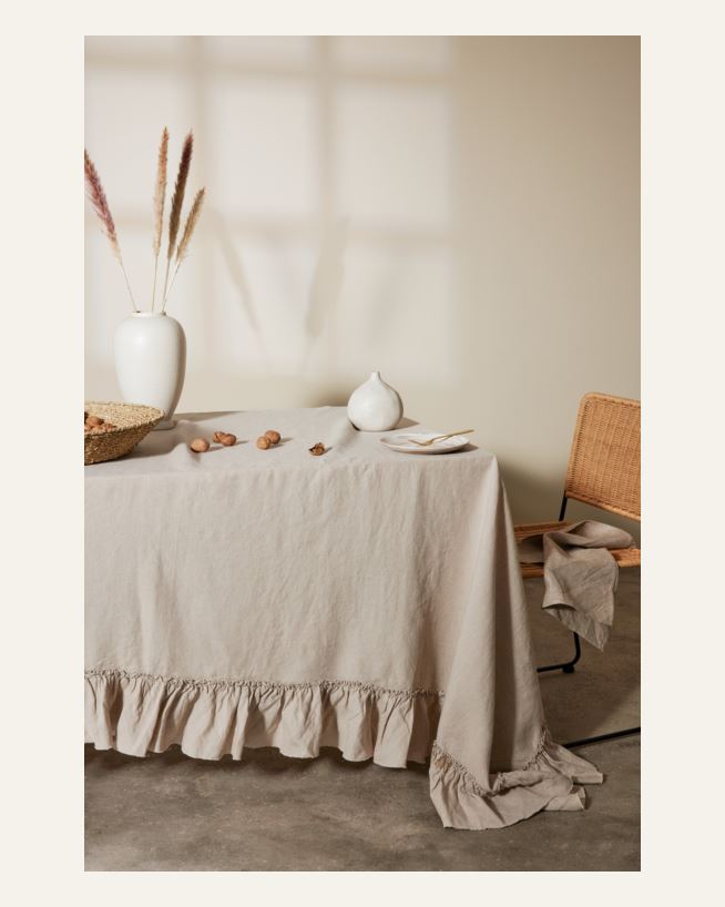 Linneduk natur - 140x250 cm natur - 1