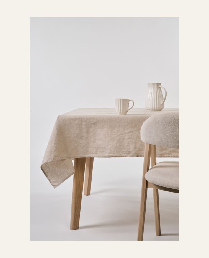 Linneduk natur - 140x350 cm natur - 1