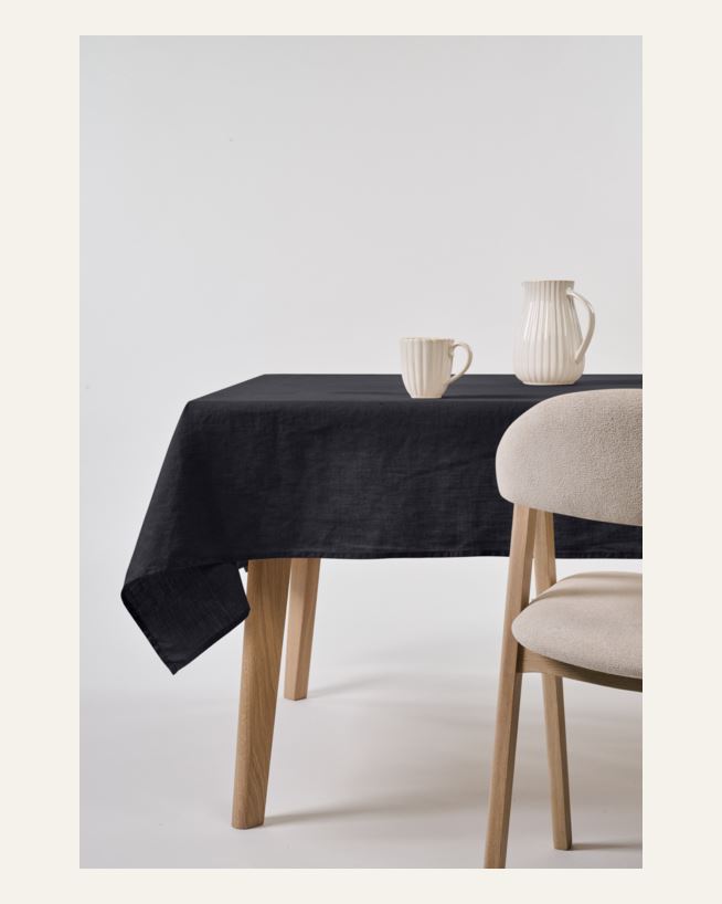 Linneduk svart - 140x250 cm svart - 1