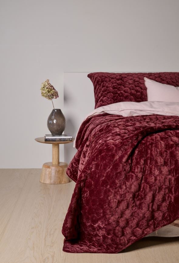 Överkast burgundy - 240x240 cm burgundy - 1
