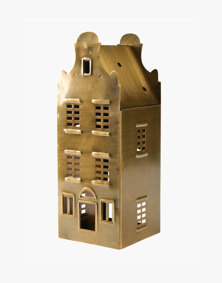 Värmeljushållare mässing - 9,5x9,5x26 cm mässing - 1