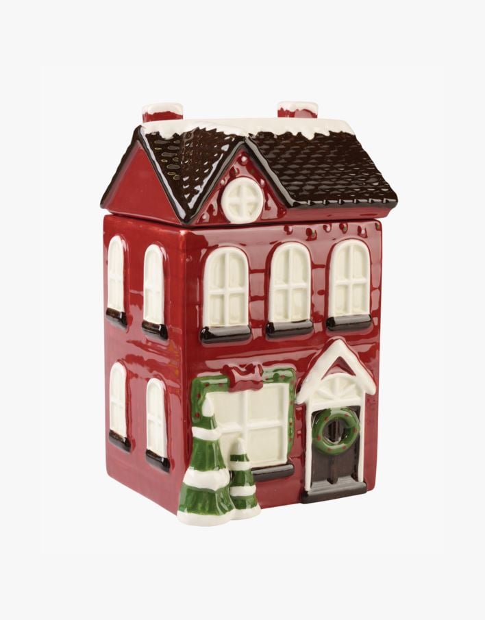 Burk med lock röd - 14,5x13x23,5 cm röd - 1