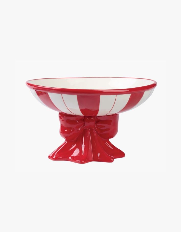 Skål på fot röd - ø26 h15 cm röd - 1