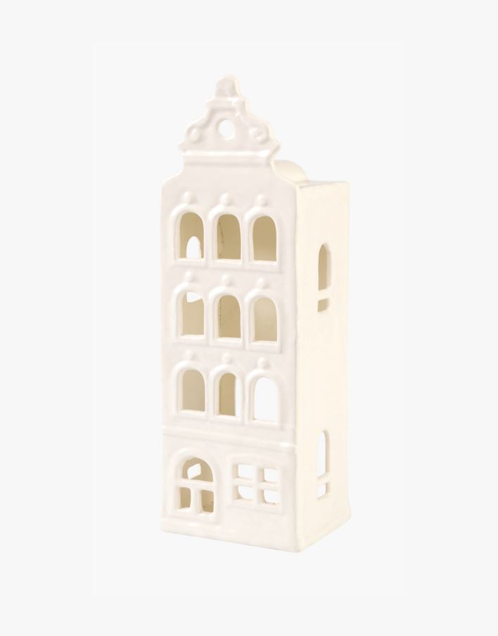 Värmeljushållare vit - 10,7x9x30,3 cm vit - 1