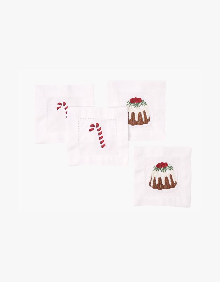 Glasunderlägg vit - 13x13 cm vit - 1