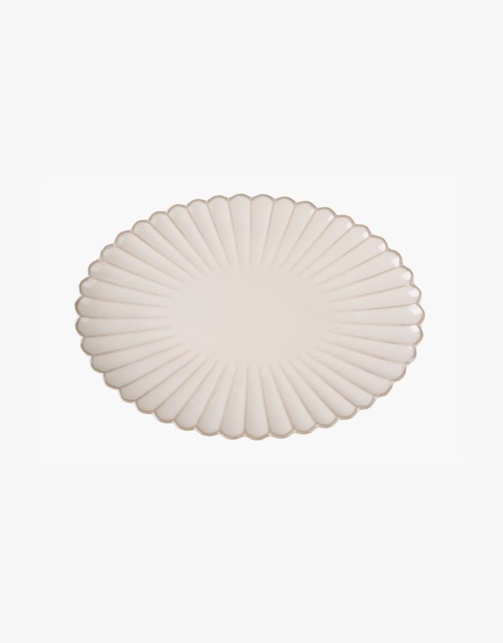 Ovalt fat vit - 36x26 cm vit - 1