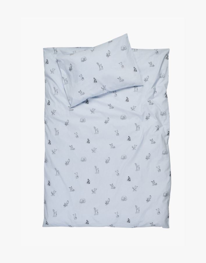 Påslakanset baby blå - 100x130 38x55 cm blå - 1