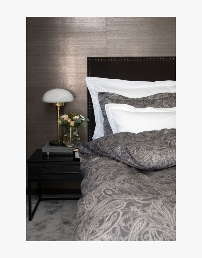 Påslakanset i egyptisk bomull satin grå - 230x220 cm grå - 1