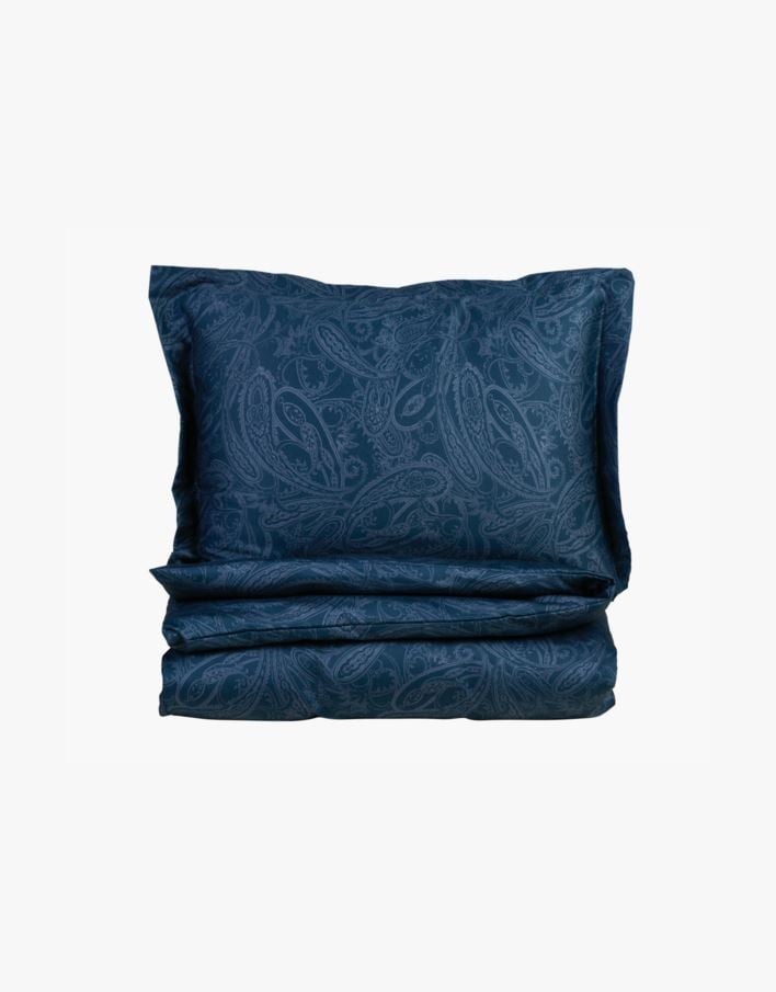 Påslakanset i egyptisk bomull satin dimblå - 150x210 cm dimblå - 1