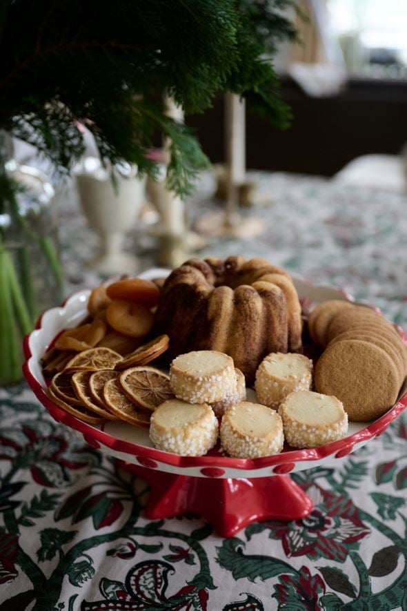 Tårtfat röd - ø31,5 h14,6 cm röd - 1