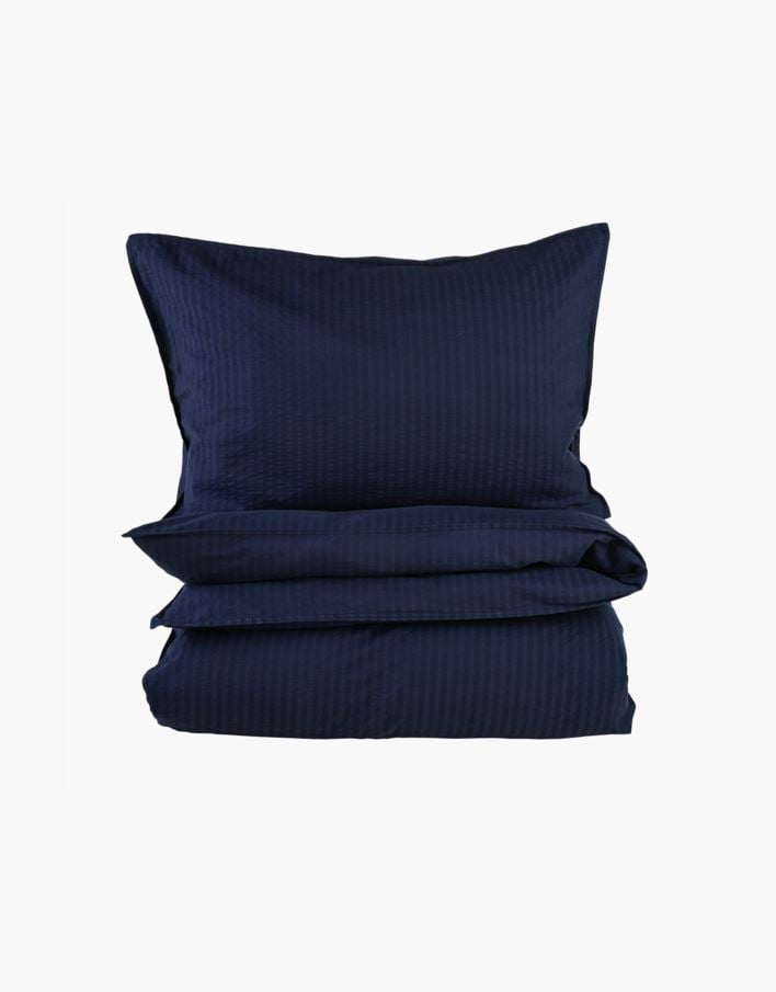 Påslakanset i bäckebölja mörkblå - 150x210 cm mörkblå - 1