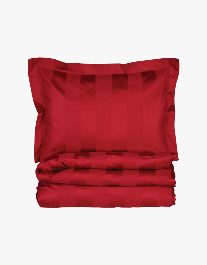 Påslakanset i satin julröd - 150x210 cm julröd - 1