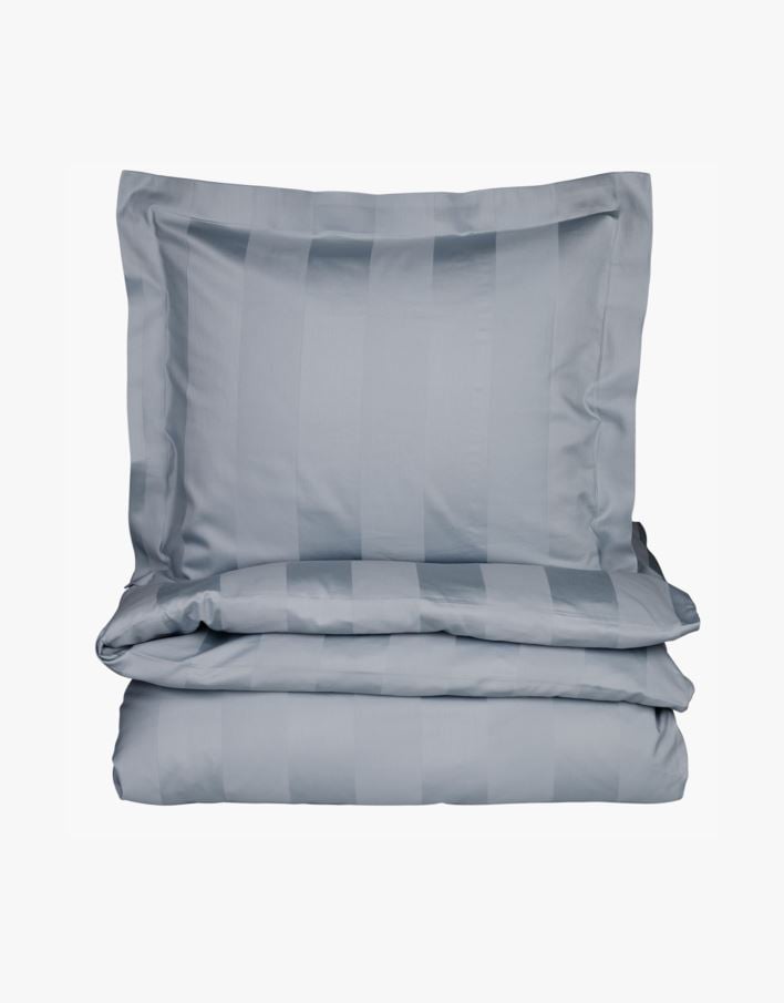 Påslakanset i satin dimblå - 150x210 cm dimblå - 1