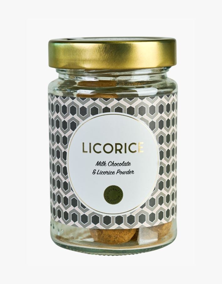 Med mjölkchoklad och lakritspulver brun - 170 g brun - 1