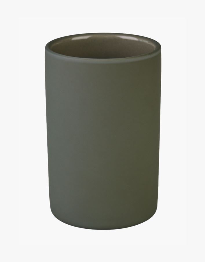 Tandborstmugg olivgrön - 7x7x10,4 cm olivgrön - 1