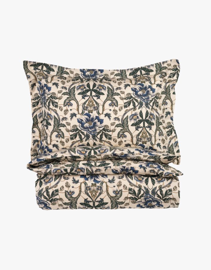 Påslakanset i percale blå - 150x210 cm blå - 1