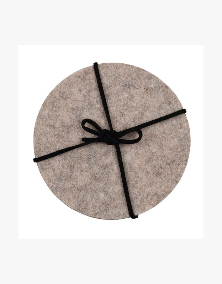4-pack glasunderlägg beige - ø 10 cm beige - 1
