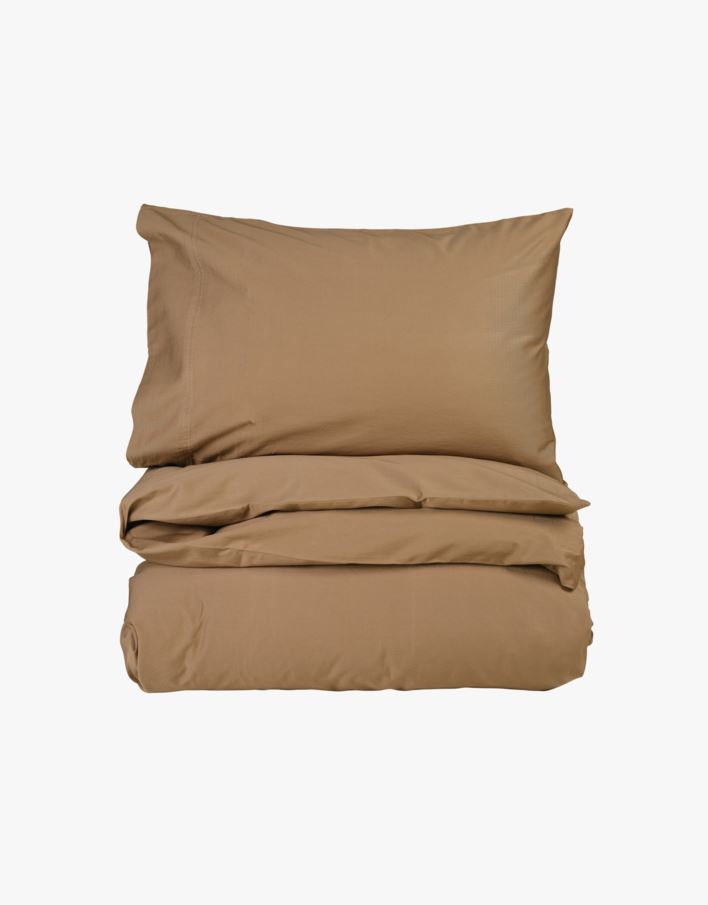 Påslakanset i satin brun - 150x210+50x60 cm brun - 1