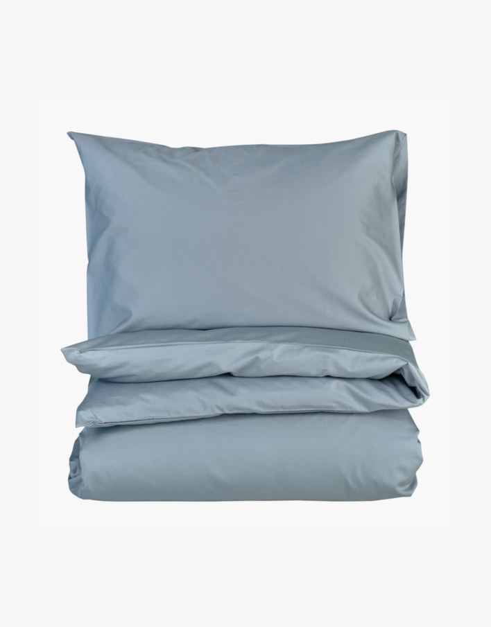 Påslakanset i satin gråblå - 230x220 cm gråblå - 1