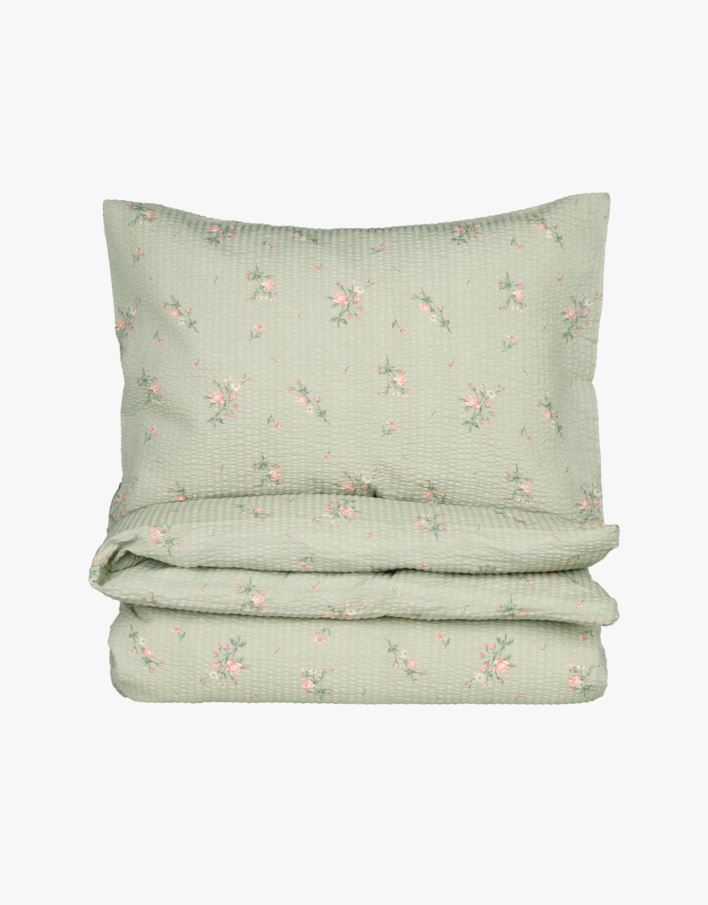 Påslakanset i bäckebölja grön - 150x210 cm grön - 1