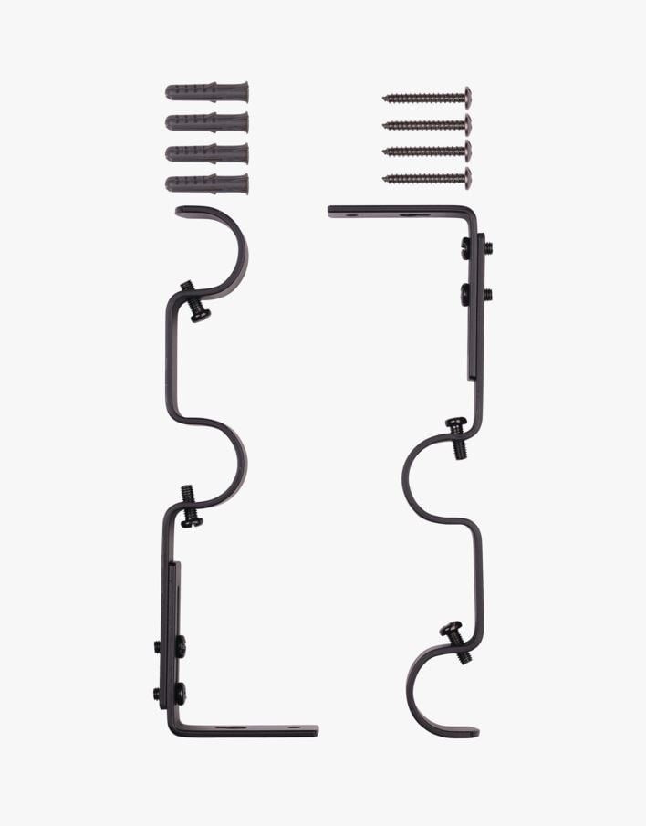 Väggfästen svart - 16/19mm svart - 1