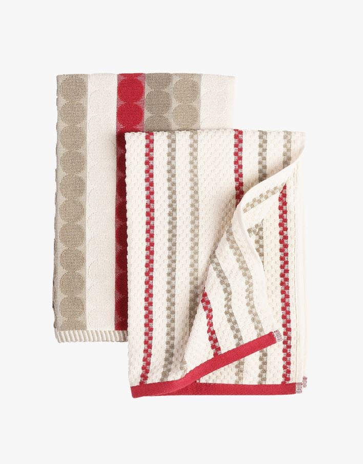 Kökshanddukar 2 pk röd - 45x70 cm röd - 1