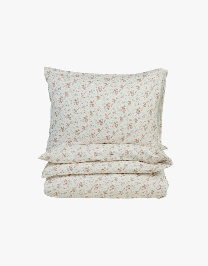 Påslakanset i flanell rosa - 150x210+50x60 cm rosa - 1