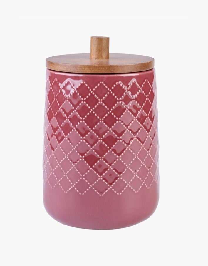 Förvaringsburk mörkröd - 14x14x20,5 cm mörkröd - 1