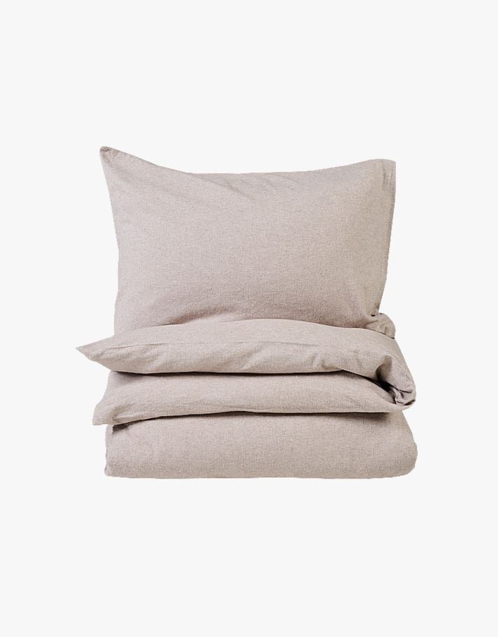 Påslakanset i garnfärgad flanell sand - 150x210 cm sand - 1