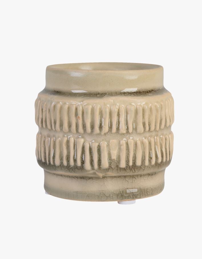 Värmeljushållare grå - 8x8x7,5 cm grå - 1