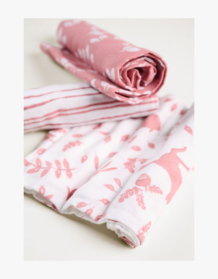 Flanellhanddukar rosa - 50x50 cm rosa - 1