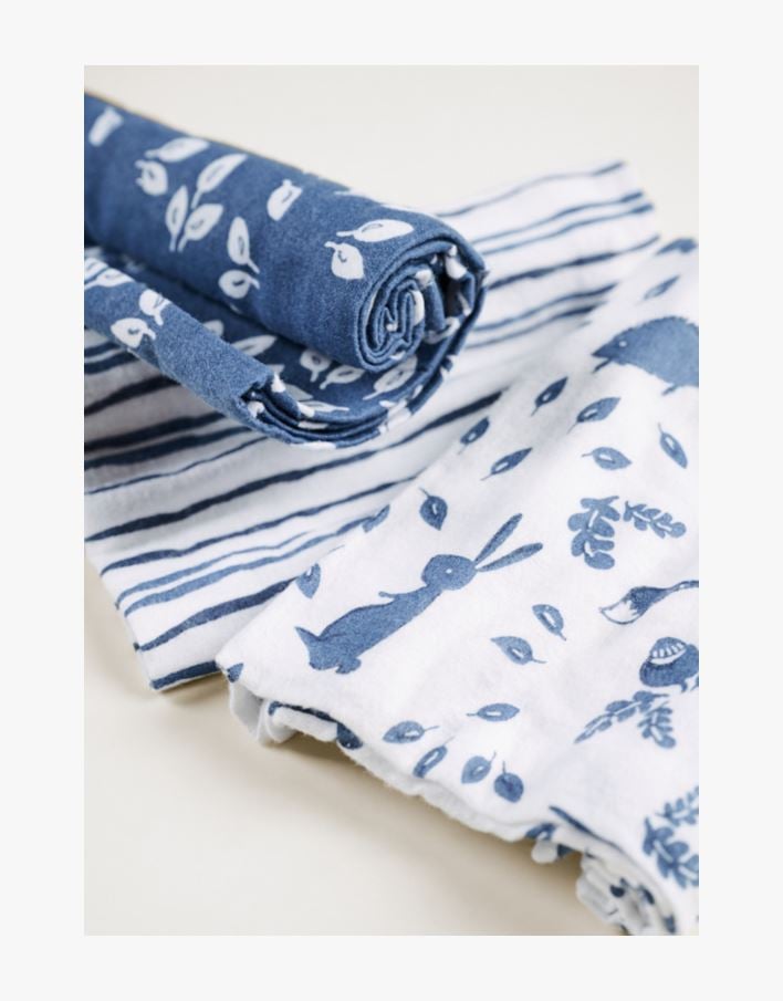 Flanellhanddukar blå - 50x50 cm blå - 1