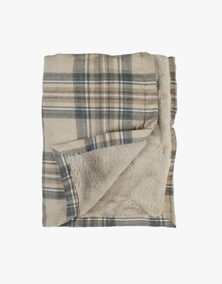 Pläd i pälsimitation multi/beige - 130x170 cm multi/beige - 1