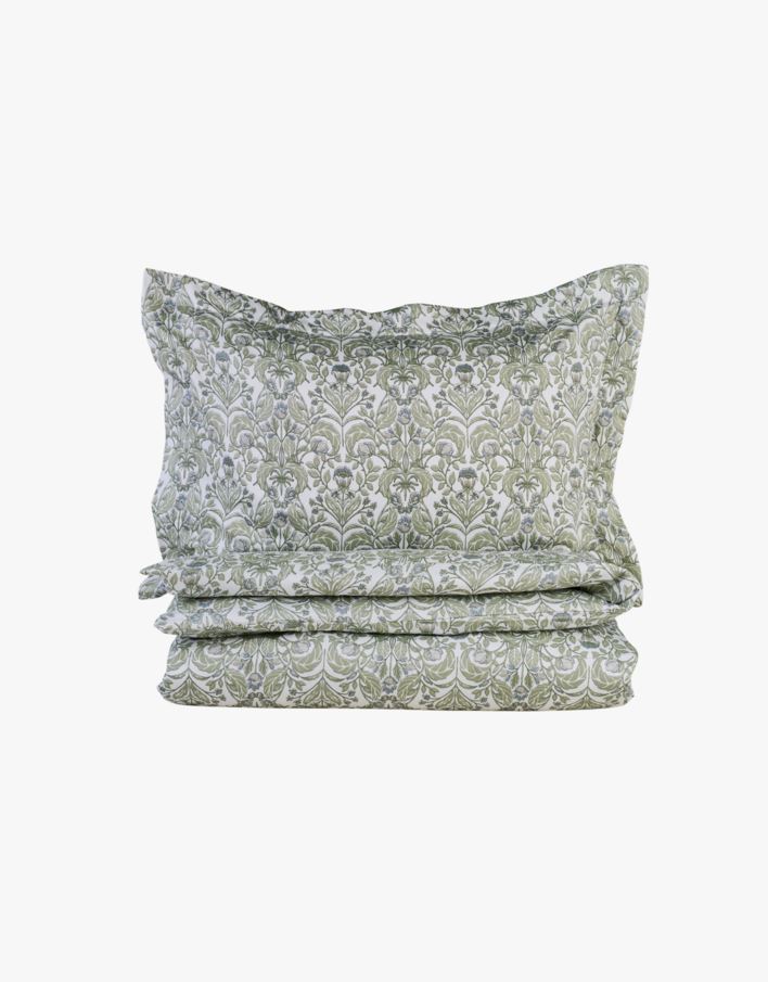 Påslakanset i satin multi/grön - 150x210 cm multi/grön - 1