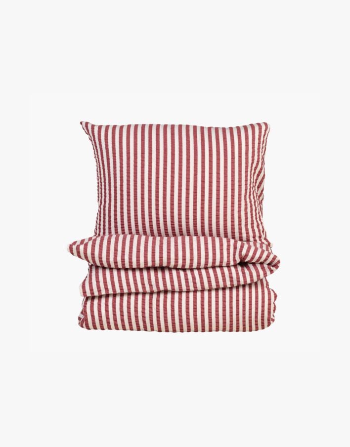 Påslakanset i bäckebölja röd - 230x220 cm röd - 1