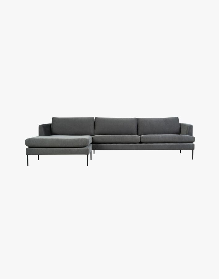 Soffa schäslong vänster grå - 300x156x80 cm grå - 1