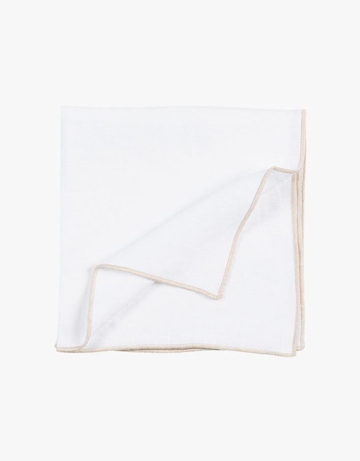Linneservett  beige - 47x47 cm beige - 1