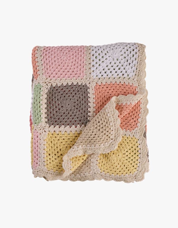 Pläd multi/rosa - 120x150 cm multi/rosa - 1