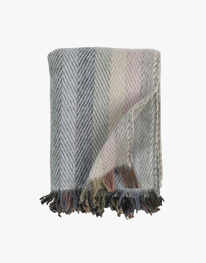 Ullpläd multi/blå - 130x170 cm multi/blå - 1