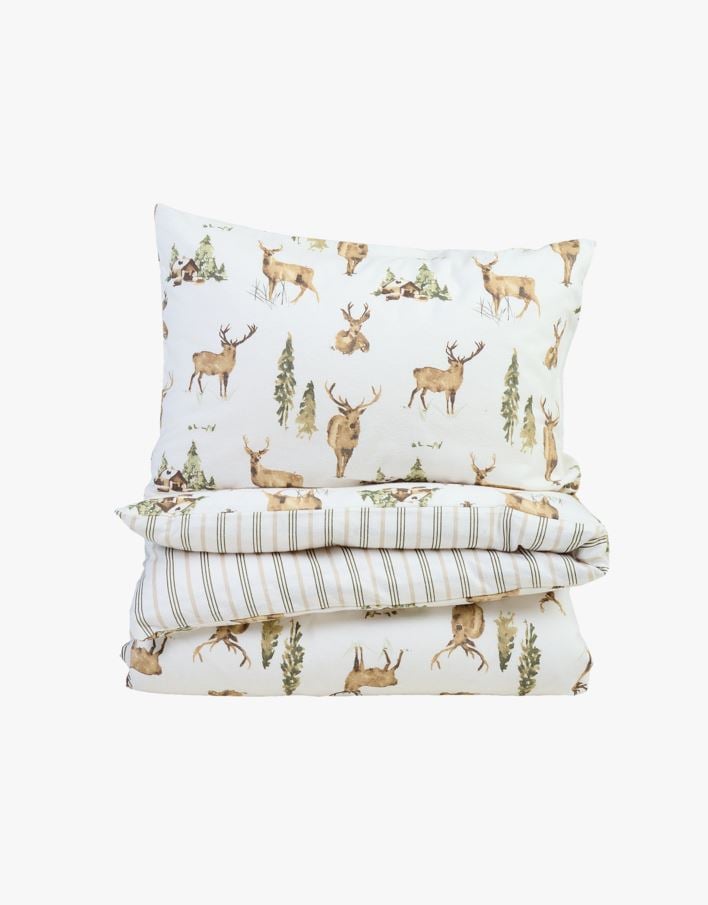 Påslakanset i flanell sand - 150x210+50x60 cm sand - 1