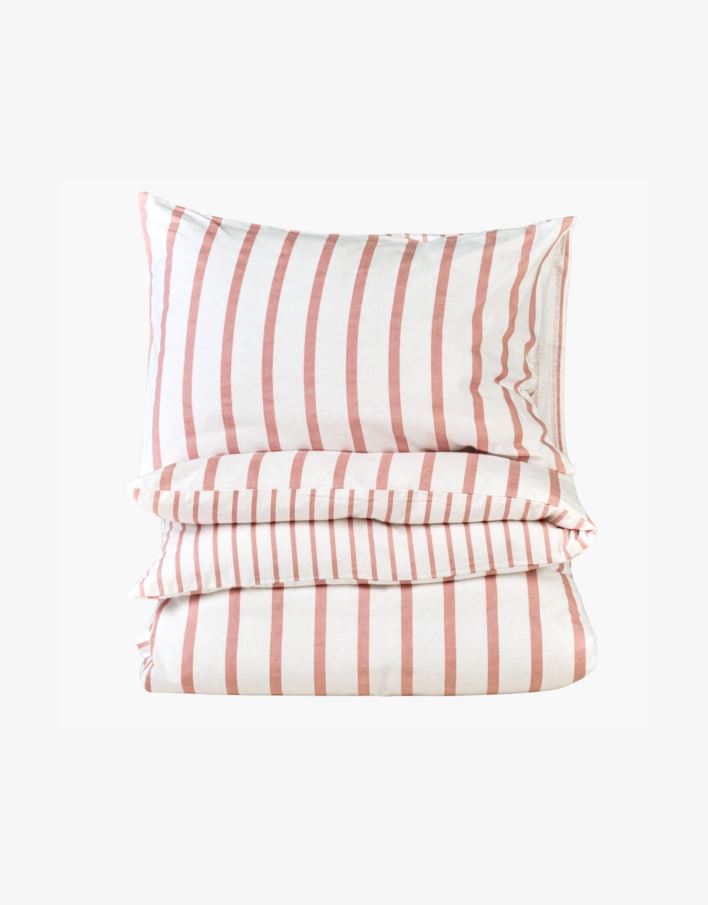 Påslakanset i flanell gammelrosa - 150x210 cm gammelrosa - 1