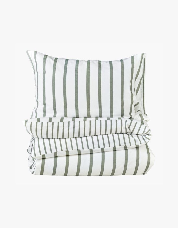 Påslakanset i flanell olivgrön - 150x210 cm olivgrön - 1