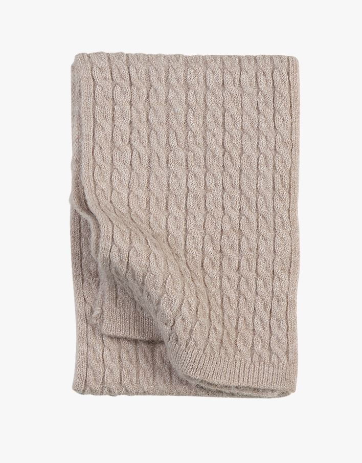 Stickad halsduk sand - 23x146 cm sand - 1