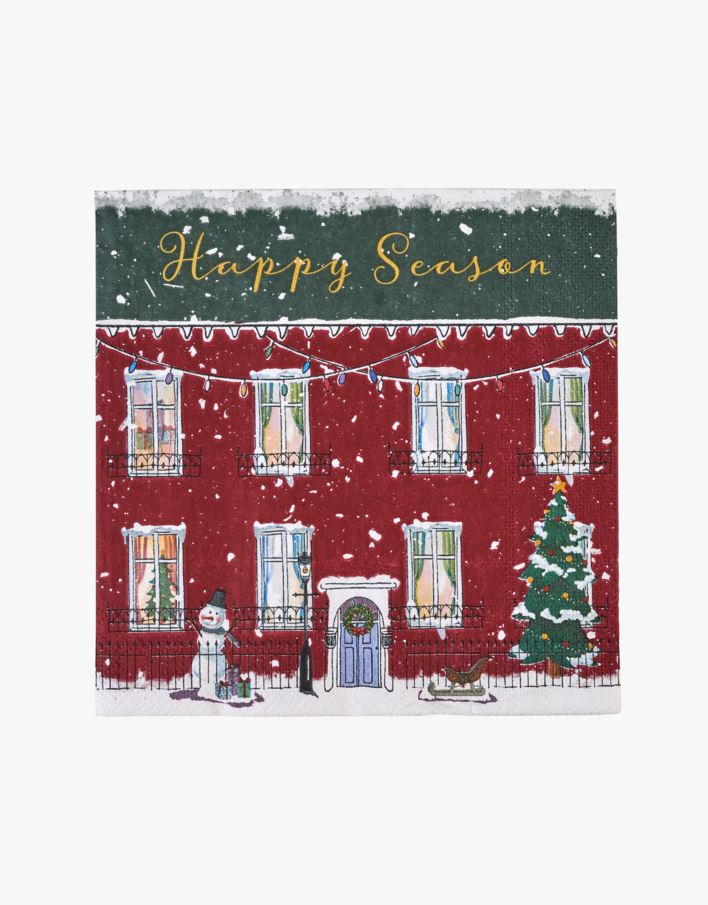 Pappersservetter multi/röd - 33x33 cm multi/röd - 1